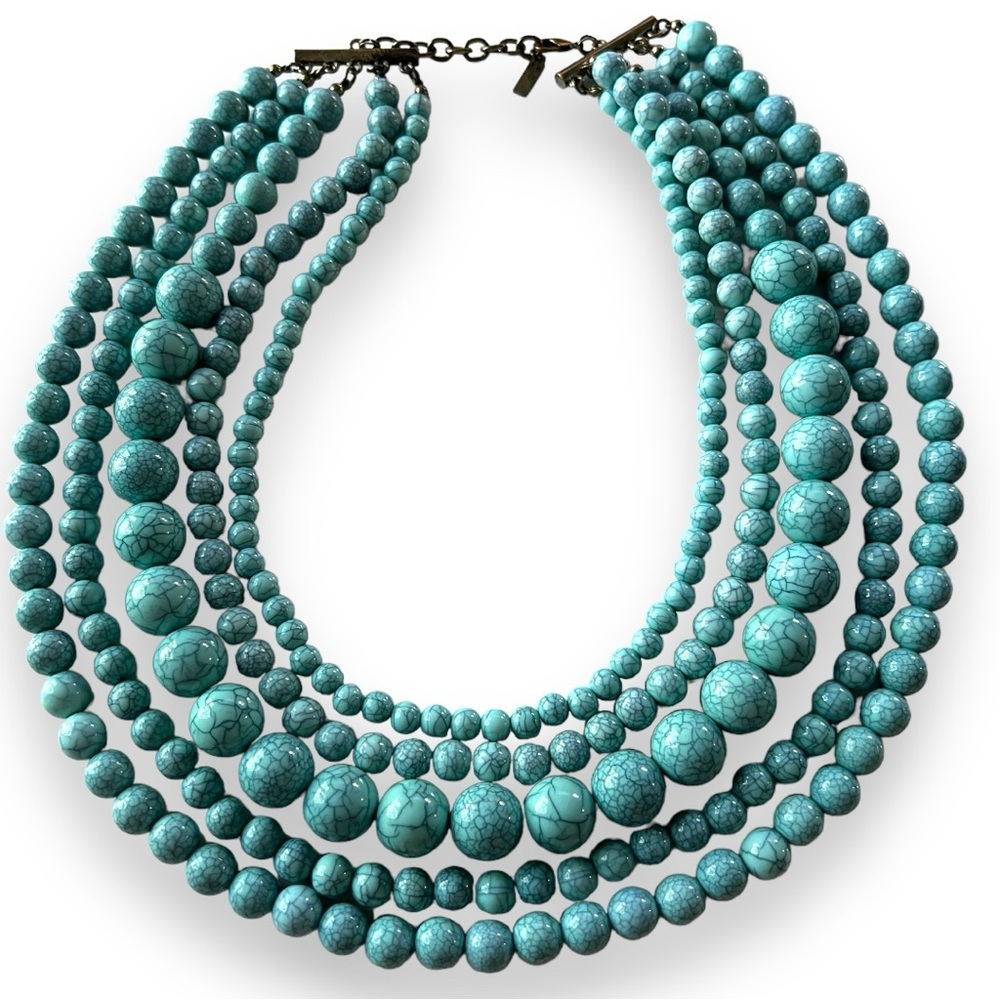 BaubleBar Globe Strands Turquoise Beads Layered Necklace